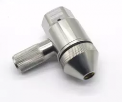 Abrasive Nozzle Assembly, .016" / 0.40mm, Single Port, RH